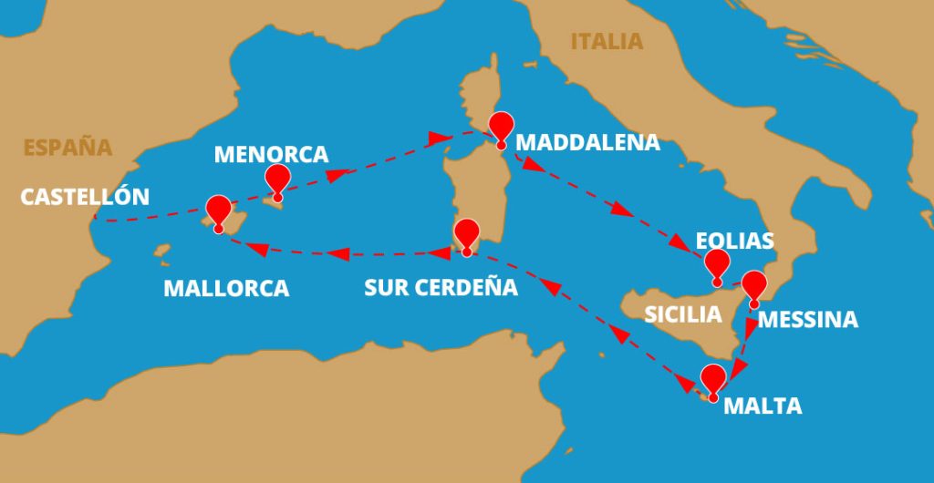 verano mediterraneo mapa